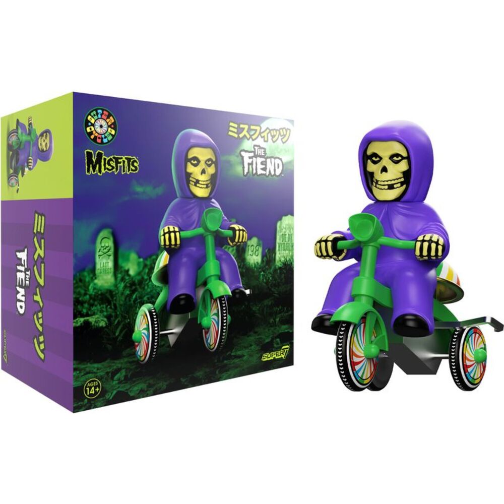 Misfits - Super7 - Misfits - Super Cycles - Fiend (Purple w/Green Trike)